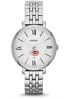 Jardine Associates Cincinnati Reds Fossil Jacqueline Stainless Steel Womens Watch