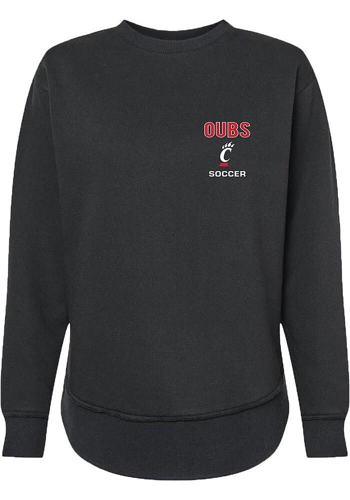 Carly Oubs Rally Cincinnati Bearcats Womens Black NIL Embroidered Crew Sweatshirt