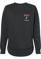 Carly Oubs  Rally Cincinnati Bearcats Womens Black NIL Embroidered Crew Sweatshirt