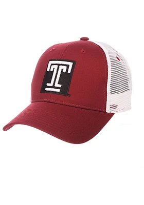 Temple Owls Big Rig Design Adjustable Hat - Cardinal