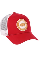 Kansas City Round Pig Big Rig Adjustable Hat - Red