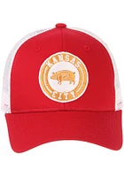Kansas City Round Pig Big Rig Adjustable Hat - Red