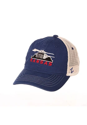 Kansas Jayhawks Destination Meshback Adjustable Hat - Blue