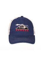 Kansas Jayhawks Destination Meshback Adjustable Hat - Blue