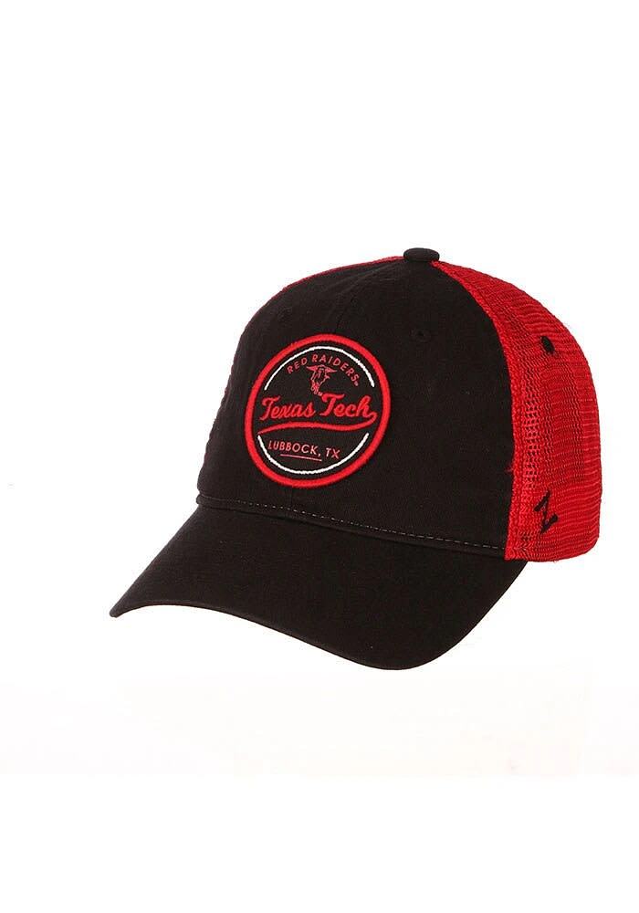 Texas Tech Red Raiders Lager Meshback Adjustable Hat - Black