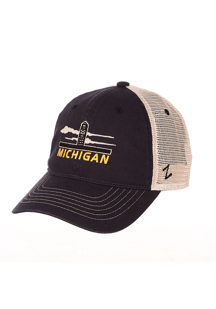 Zephyr Michigan Wolverines Destination Meshback Adjustable Hat - Blue