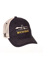 Zephyr Michigan Wolverines Destination Meshback Adjustable Hat - Blue