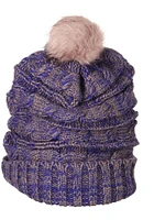 Kansas Jayhawks Blue Vertigo Cuff Pom Womens Knit Hat