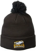 La Salle Explorers Charcoal Cuff Pom Mens Knit Hat