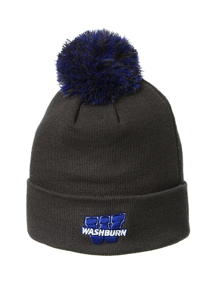 Washburn Ichabods Charcoal Cuff Pom Mens Knit Hat