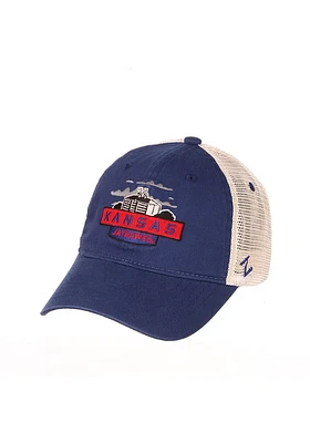 Kansas Jayhawks Knoxville Meshback Adjustable Hat - Blue