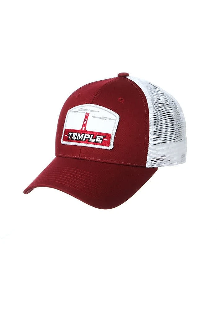 Temple Owls Tempe TC Meshback Adjustable Hat - Maroon