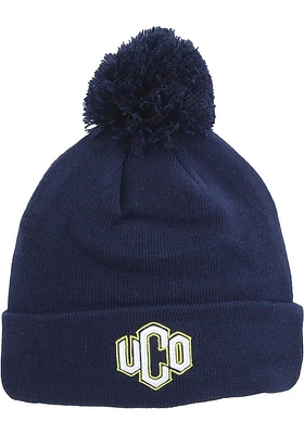Central Oklahoma Bronchos Navy Blue Pom Mens Knit Hat