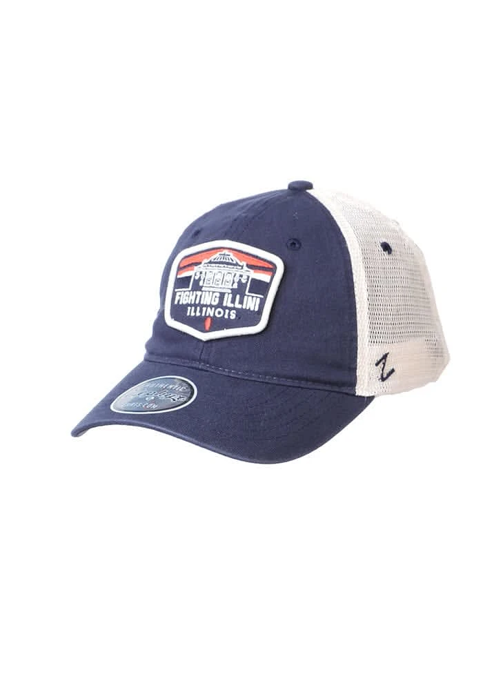 Illinois Fighting Illini Outlook Meshback Adjustable Hat - Navy Blue