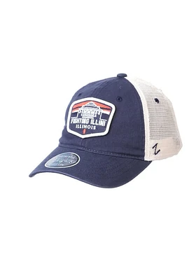 Illinois Fighting Illini Outlook Meshback Adjustable Hat - Navy Blue