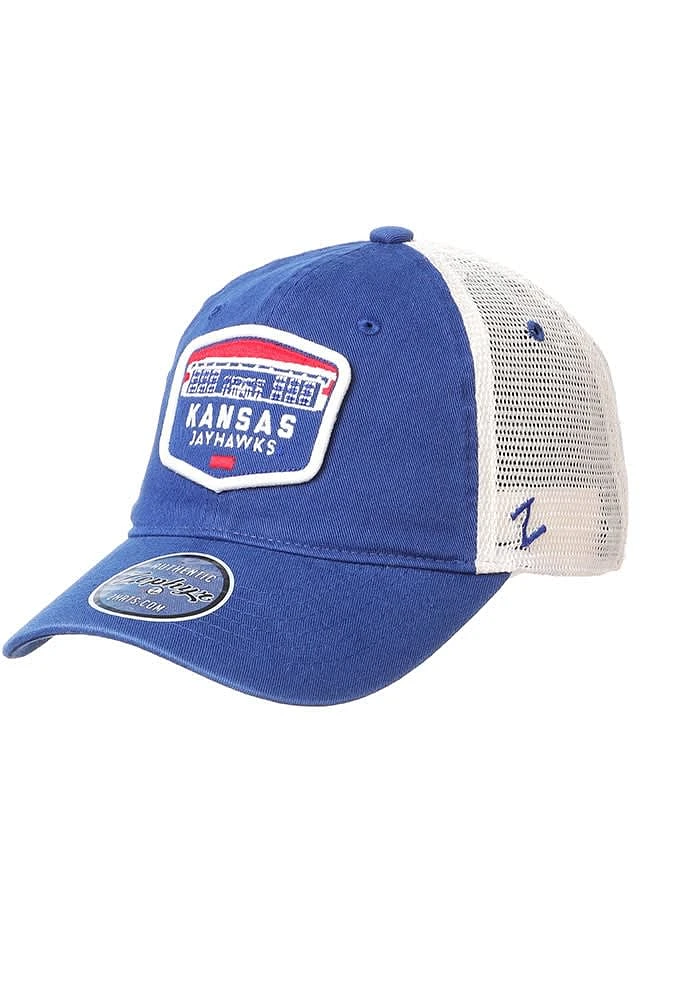 Kansas Jayhawks Outlook Meshback Adjustable Hat - Blue