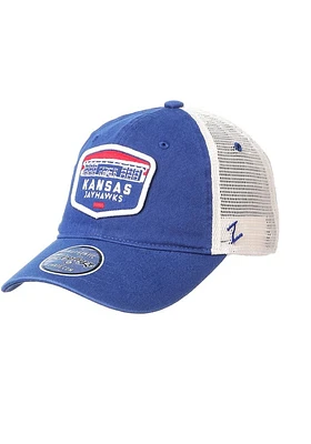 Kansas Jayhawks Outlook Meshback Adjustable Hat - Blue
