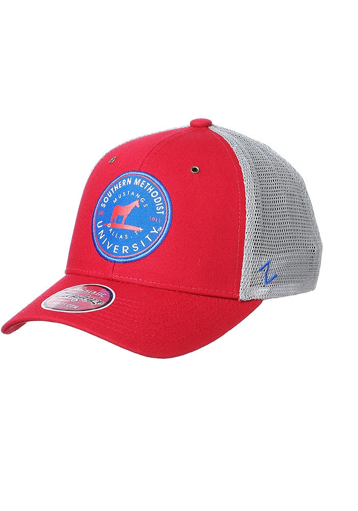 SMU Mustangs Trailhead Meshback Adjustable Hat - Brown