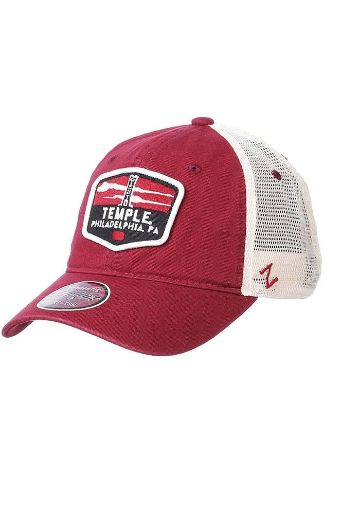 Temple Owls Outlook Meshback Adjustable Hat - Maroon