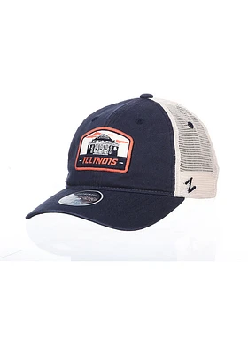 Illinois Fighting Illini Prom Meshback Adjustable Hat - Navy Blue