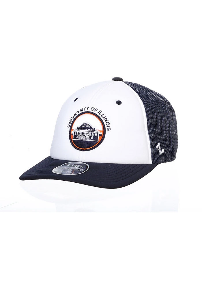Illinois Fighting Illini Fan Focus Dakota Adjustable Hat - White