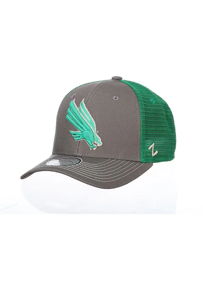 North Texas Mean Green Grey-Diant Trucker Adjustable Hat - Grey