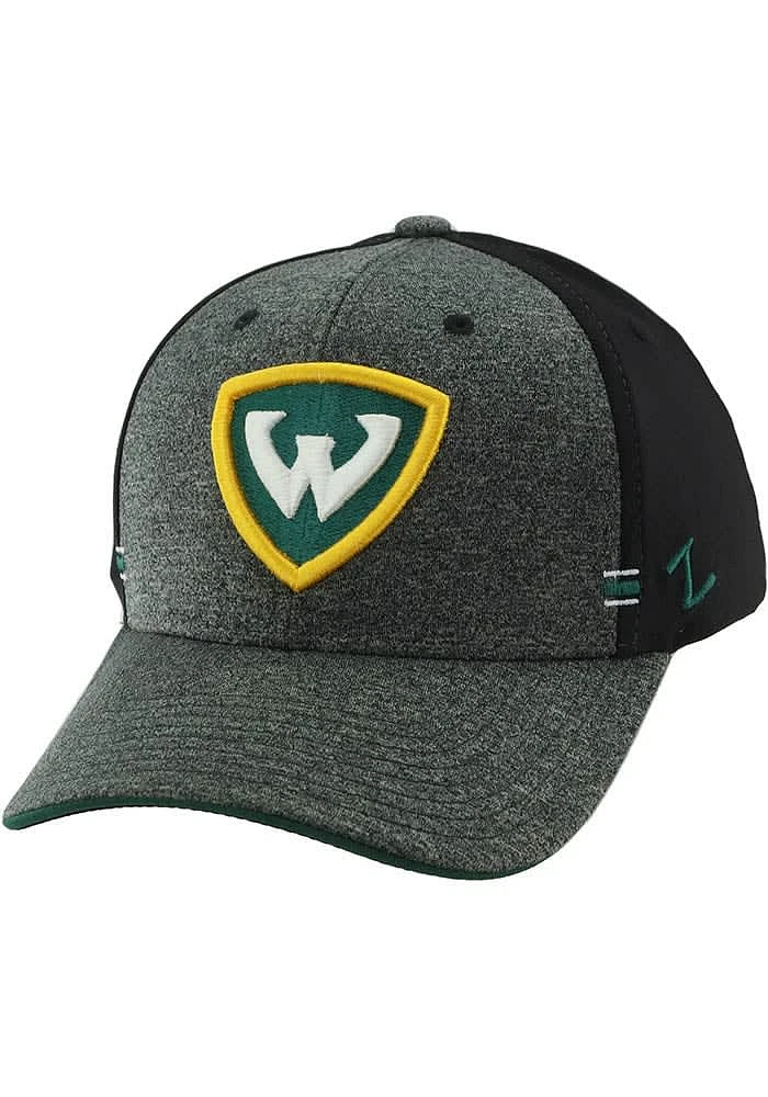 Wayne State Warriors Mens Black 1st and Goal Flex Hat