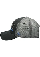 Kansas Jayhawks Upfront Black Adjustable Hat - Black