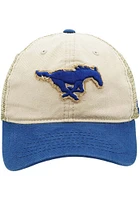 SMU Mustangs Memorial Field Adjustable Hat - Ivory