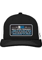 Ohio State Buckeyes 2024 Big Ten Mens Soccer Champions Trucker Adjustable Hat - Black