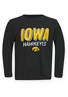 Iowa Hawkeyes Youth Black Dixon Long Sleeve T-Shirt