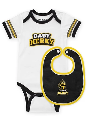 Iowa Hawkeyes Baby Black Kyrie Set One Piece with Bib