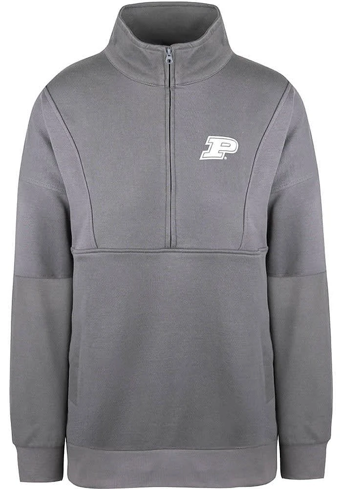 Purdue Boilermakers Womens Grey Elowen Qtr Zip