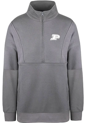Purdue Boilermakers Womens Grey Elowen Qtr Zip
