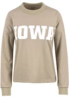 Iowa Hawkeyes Womens Tan Sutton Crew Sweatshirt
