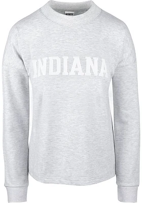 Indiana Hoosiers Womens Grey Sutton Crew Sweatshirt