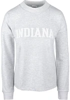 Indiana Hoosiers Womens Grey Sutton Crew Sweatshirt