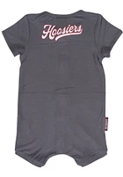 Indiana Hoosiers Baby Grey Halton Short Sleeve One Piece