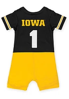 Iowa Hawkeyes Baby Black Palmer Short Sleeve One Piece
