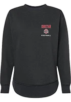 Bennett Christian  Rally Ohio State Buckeyes Womens Black NIL Embroidered Crew Sweatshirt