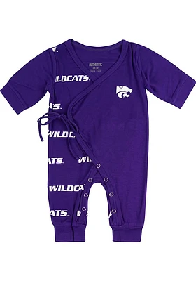 K-State Wildcats Baby Purple Taron Loungewear One Piece Pajamas