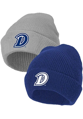 Drake Bulldogs Addison Beanie 2-Pack Baby Knit Hat - Blue