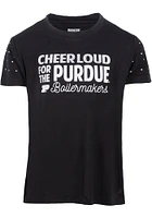 Purdue Boilermakers Girls Blue Reta Short Sleeve Fashion T-Shirt