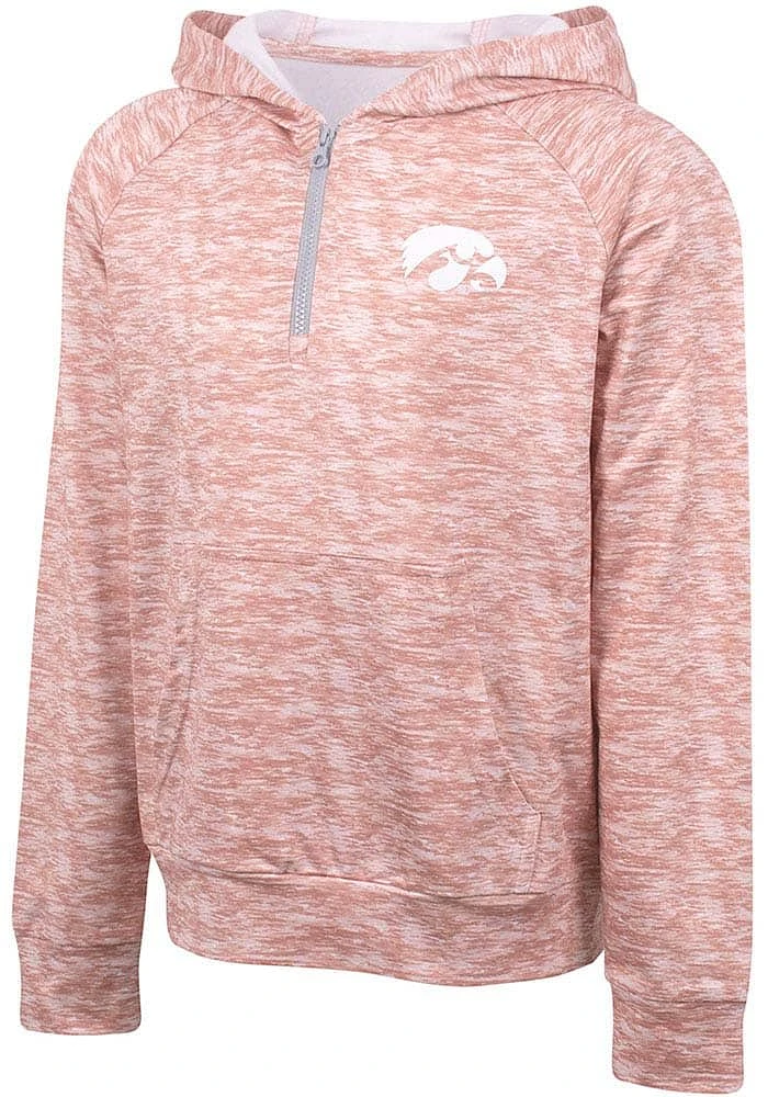 Iowa Hawkeyes Girls Blue Susan LS Tops Qtr Zip