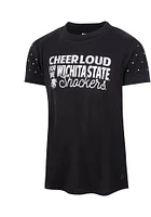 Wichita State Shockers Girls Blue Reta Short Sleeve Fashion T-Shirt