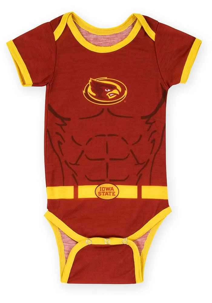 Iowa State Cyclones Baby Cardinal Super Hero Short Sleeve One Piece