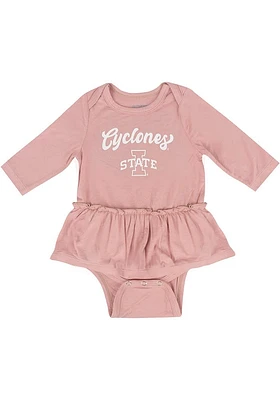 Iowa State Cyclones Baby Pink Jocelyre LS Tops One Piece