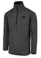 Iowa Hawkeyes Mens Grey BRETT Long Sleeve Qtr Zip Pullover