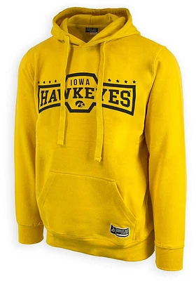 Iowa Hawkeyes Mens Gold DJANGO Long Sleeve Hoodie