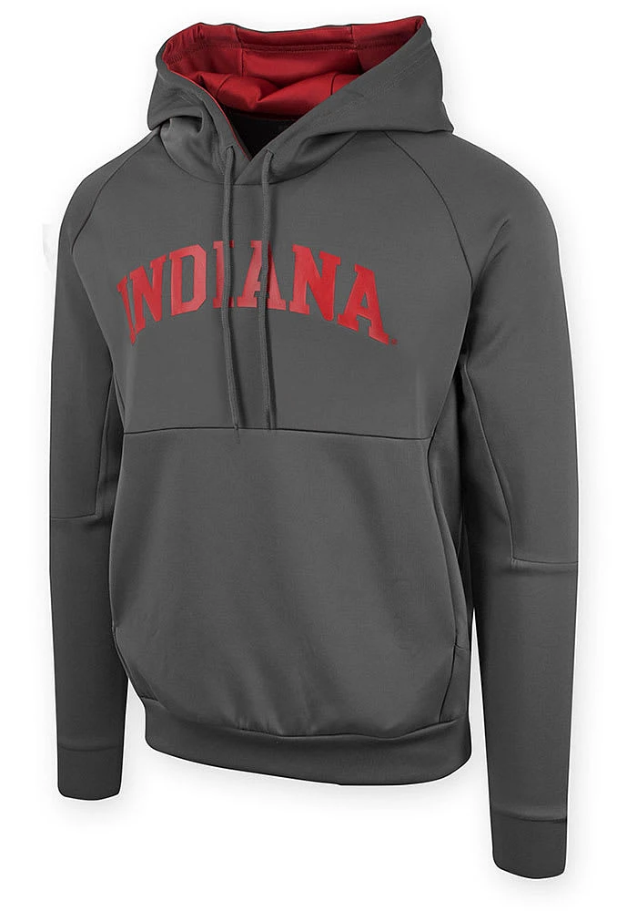 Indiana Hoosiers Mens Grey Ace Long Sleeve Hoodie